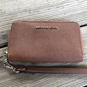 Michael Kors Brown Wristlet